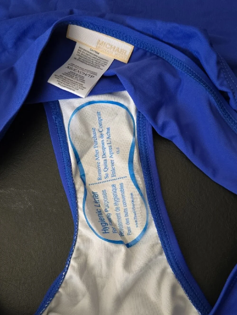 Michael Kors Royal Blue Halter Tankini Swim Top & Bottom with MK Emblem